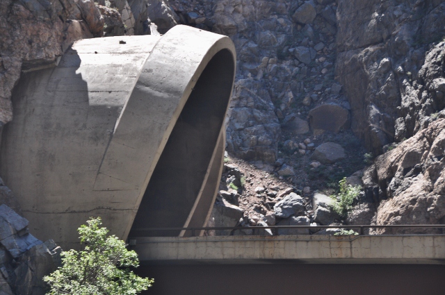 view of tunnel from the Glenwood Canyon bike path